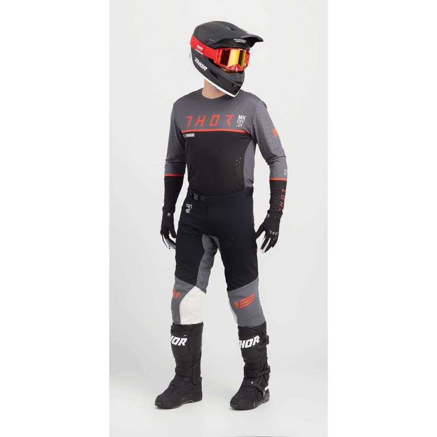 Thor 2024 Prime Ace Charcoal Black Motocross Combo Kit